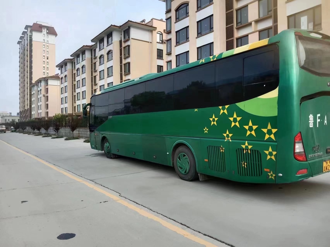 Long Distance Buses 55 Seats Luxury Coach Green Color 2017 Year Manual Transmission Second Hand Yutong Bus ZK6127