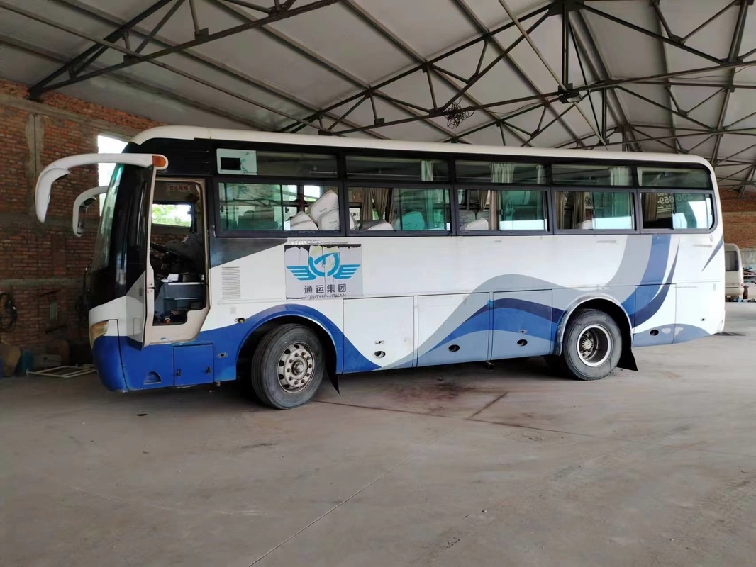 Used Shuttle Bus Front Engine 41 Seats Sliding Window Air Conditioner Leaf Spring 2nd Yutong Minibus ZK6892D
