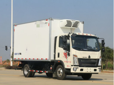 Used Cargo Trucks Loading Capacity 10m³ Refrigerated Truck 4×2 Drive Mode Left Hand Dirve HOWO Brand