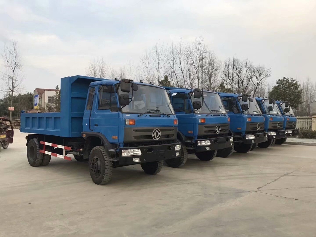 Used Truck Dump Blue Color Light Tipper Truck Dongfeng Brand 4×2 Drive Model Curb Weight 6 Tons RHD