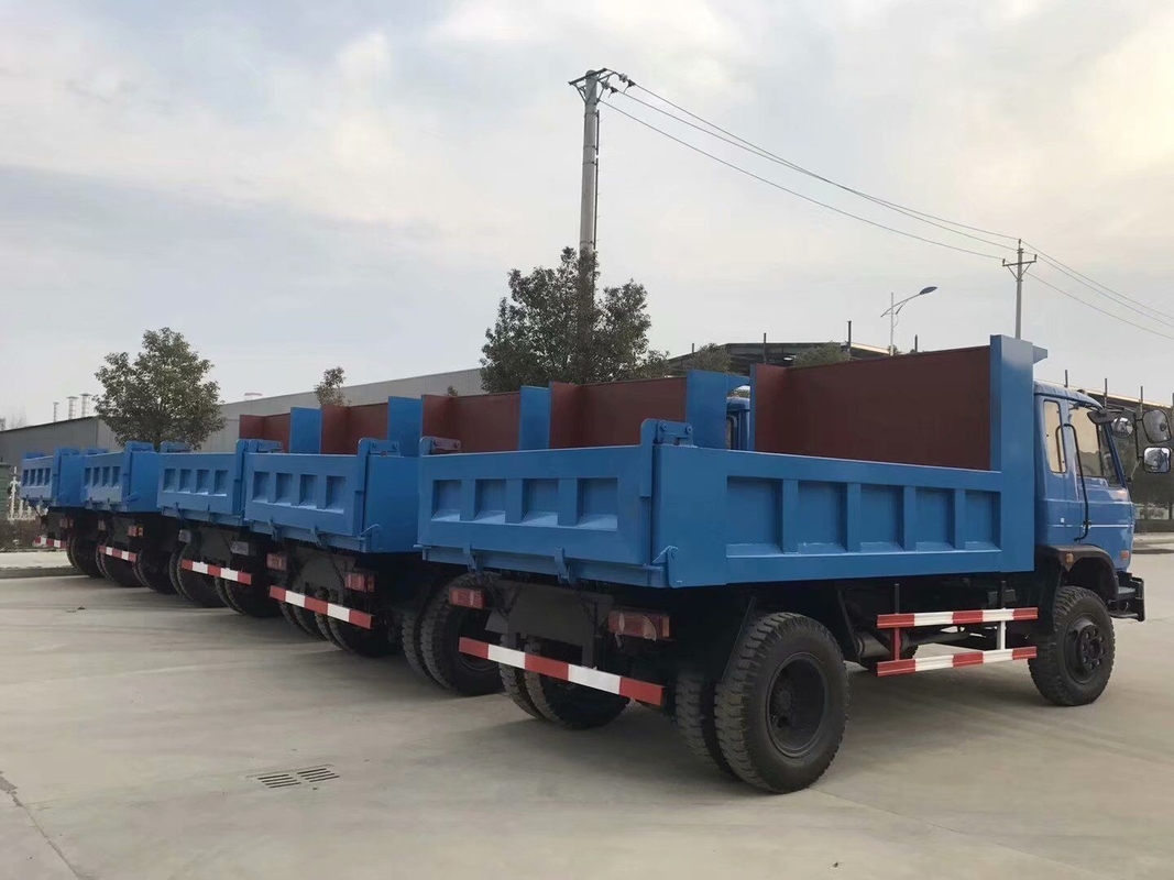 Used Truck Dump Blue Color Light Tipper Truck Dongfeng Brand 4×2 Drive Model Curb Weight 6 Tons RHD