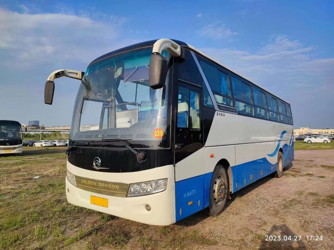 Second Hand Buses And Coaches 47 Seats Luggage Compartment Middle Door Rare Engine Used Golden Dragon Bus XML6113
