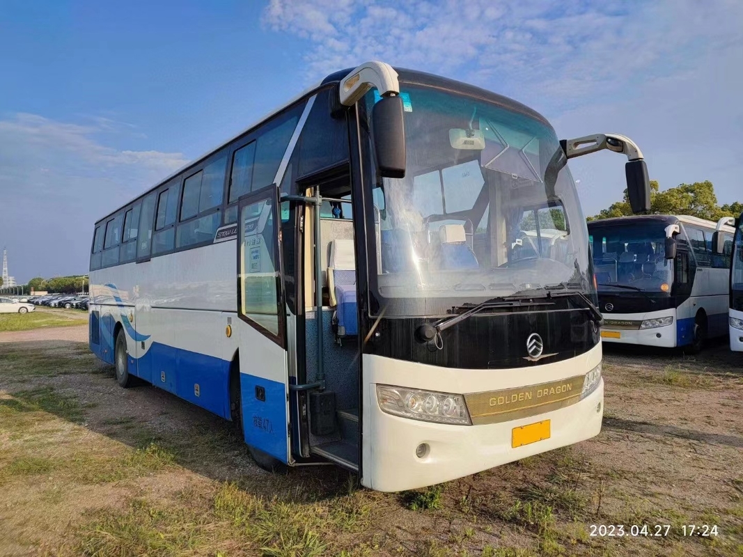 Second Hand Buses And Coaches 47 Seats Luggage Compartment Middle Door Rare Engine Used Golden Dragon Bus XML6113
