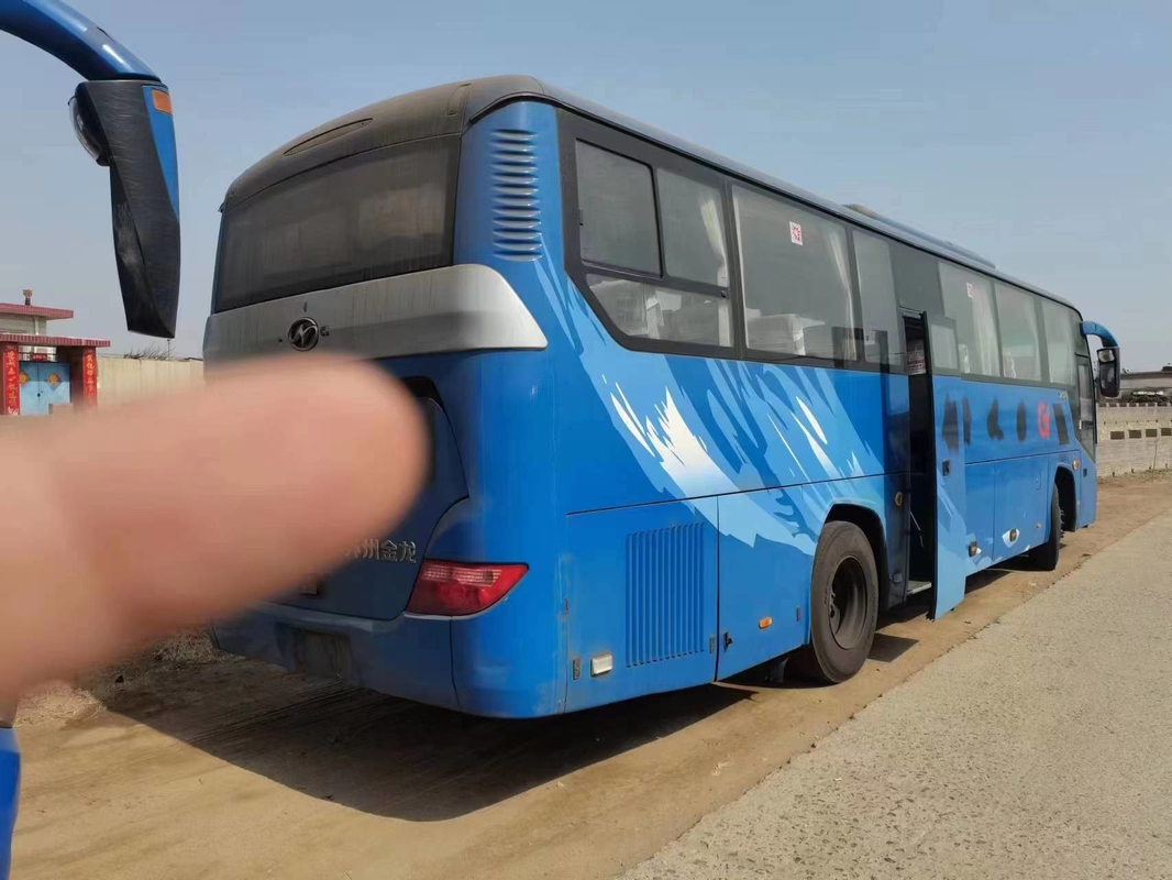 Used Diesel Bus Blue Color 59 Seats Yuchai Engine 280hp 2+3 Seats Layout 2nd Hand Drive Higer Bus KLQ6115