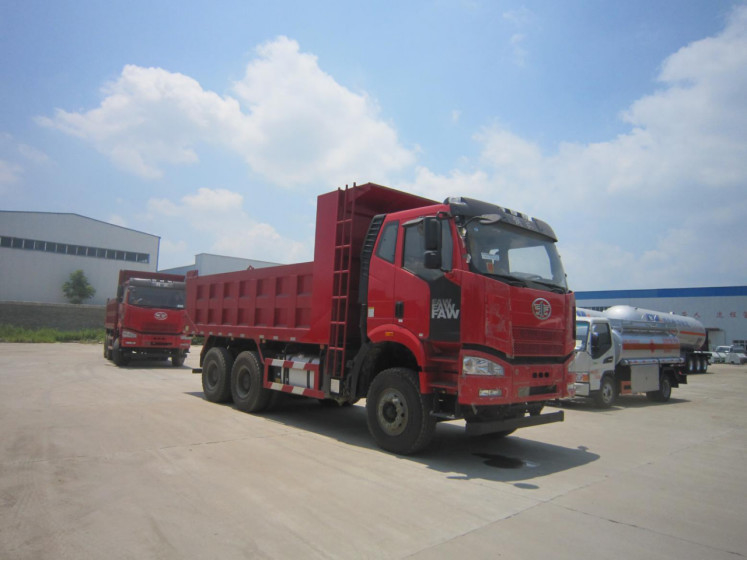 Used Dump Trucks 6×4 Drive Mode Flat Cabin EURO II Emission Standard 6 Cylinders FAW Tipper Truck RHD