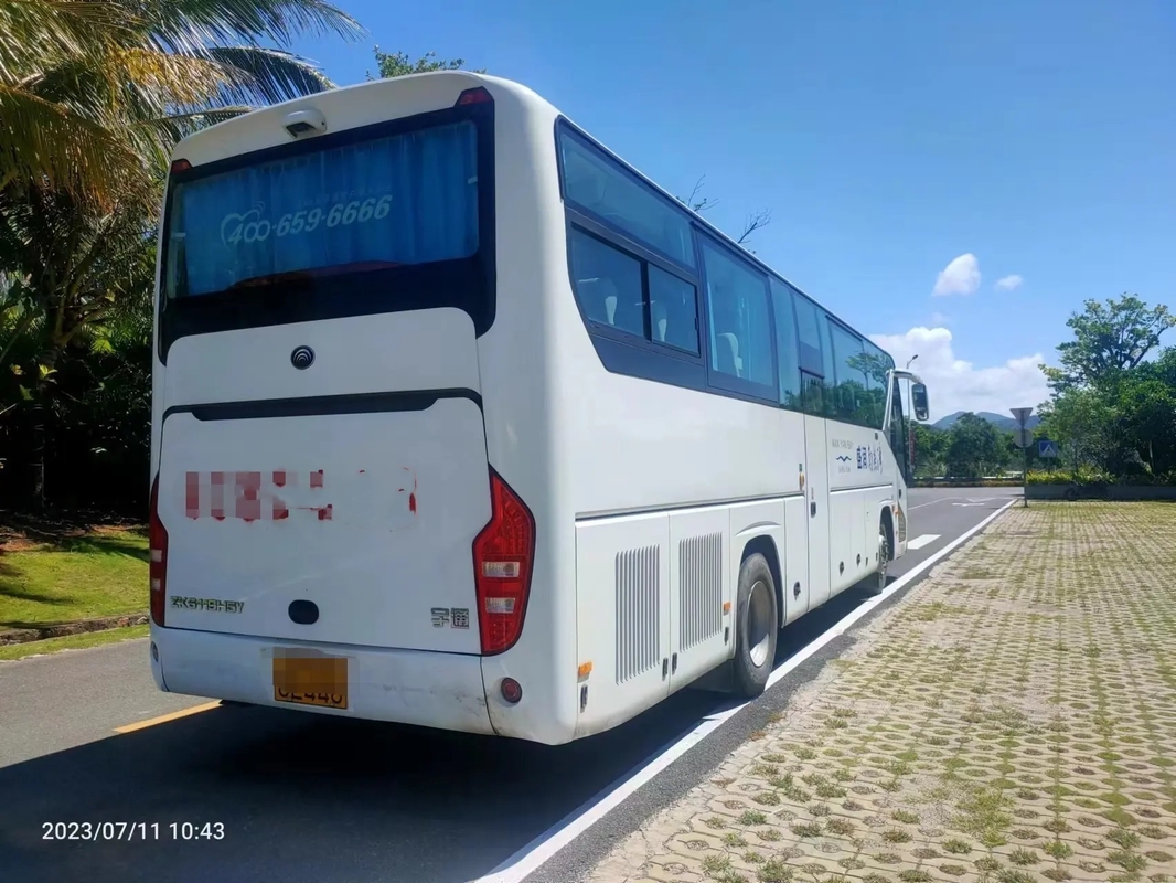 Used Passenger Coaches Leaf Spring 50 Seats Double Doors Rare Engine Left Hand Drive 2nd Hand Yutong Bus ZK6119