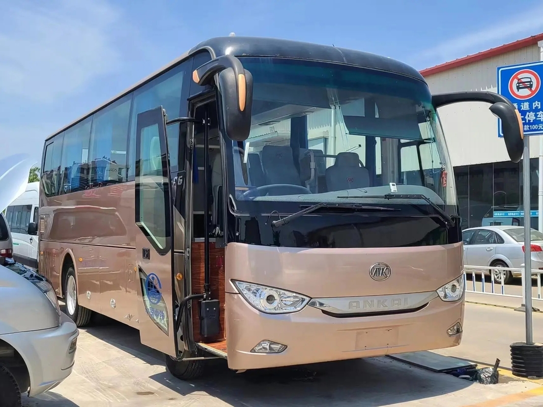 Used Diesel Buses 2015 Year EURO IV Emission Standard 35 Seats Sealing Window Champagne Color Ankai Bus HFF6859