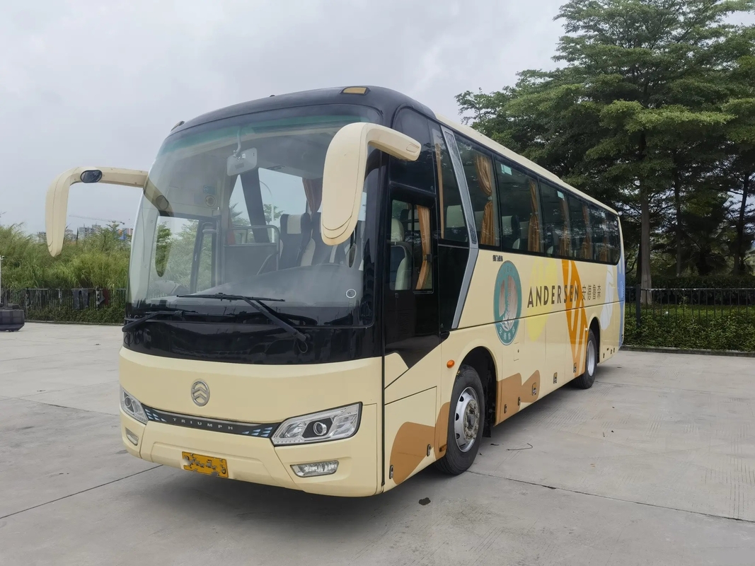 Used Luxury Bus Manual Transmission 46 Seats Luggage Compartment 2018 Year A/C Golden Dragon XML6102