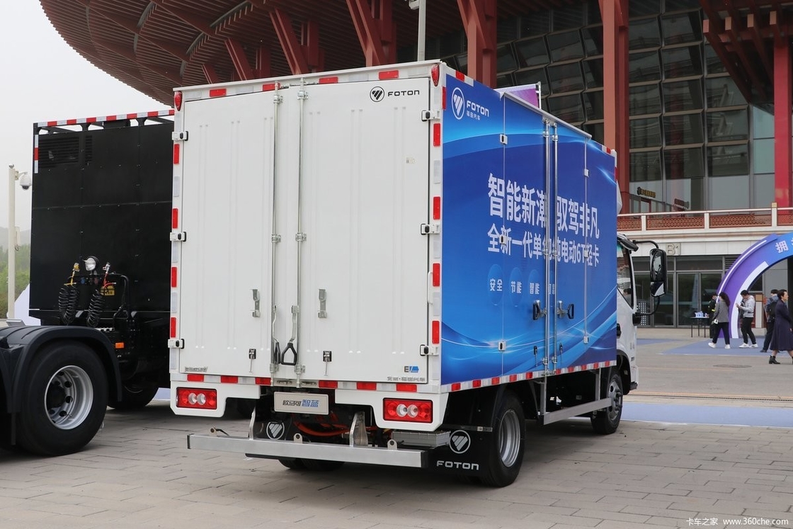 New Energy Pure Electric Vehicle Foton 4*2 Drive Mode Light Van Truck 280km
