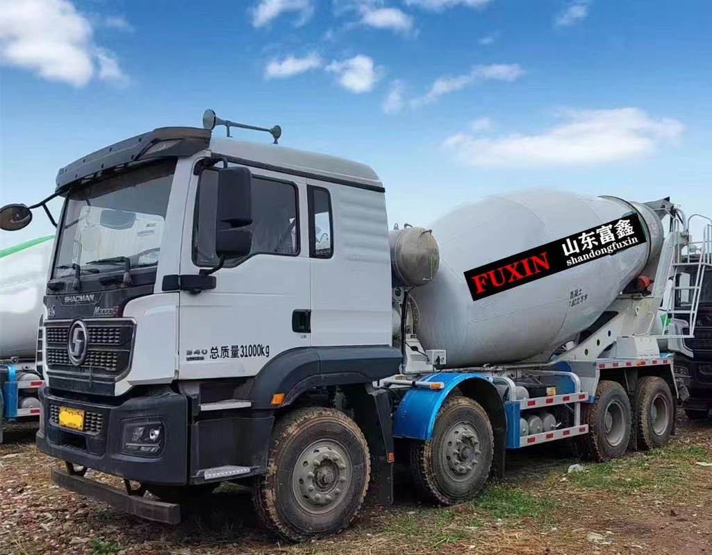 Shacman Used Cement Truck 8*4 Drive Mode 12 Cubic Euro 5 Flat Roof