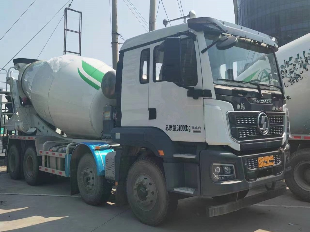 Shacman Used Cement Truck 8*4 Drive Mode 12 Cubic Euro 5 Flat Roof