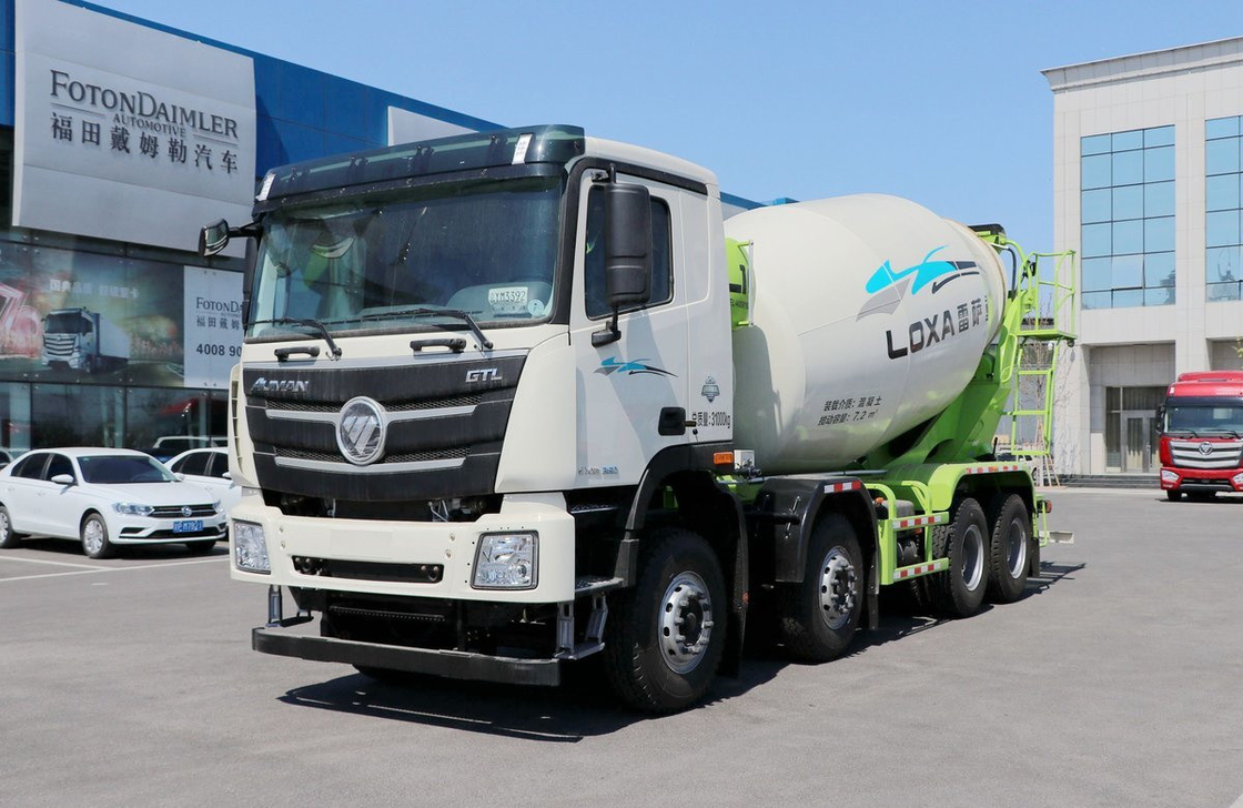 Trucks Concrete 7.7 Cubic Double Deff Foton GTL 8*4 Mixer Truck LOXA Tanker New