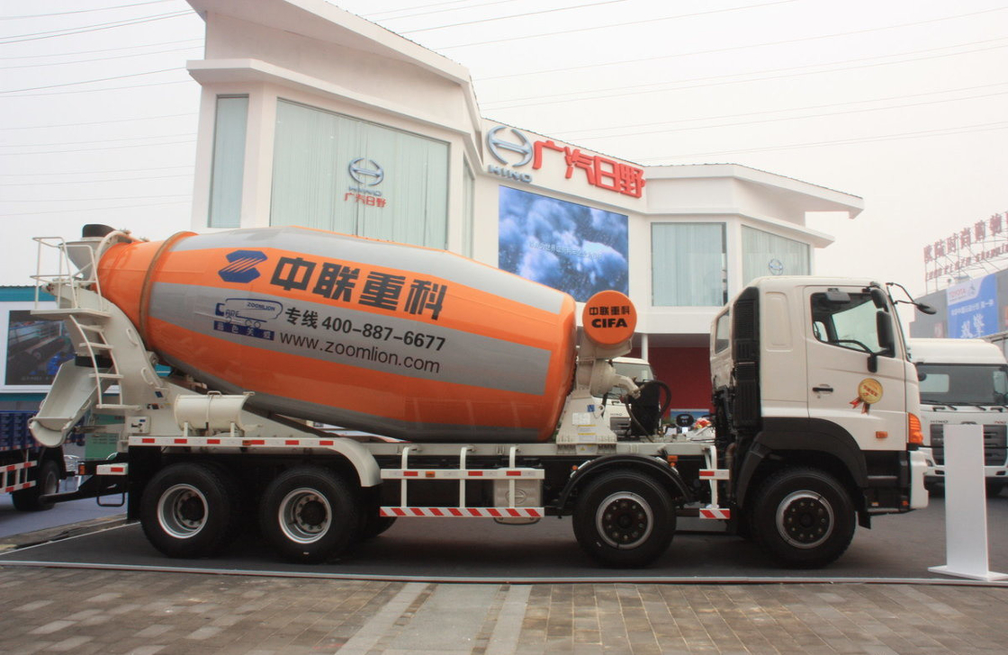 Trucks Concrete Mixer 350hp Zoomlion Tanker 8*4 Hino Mixing Euro 3 Use In Africa