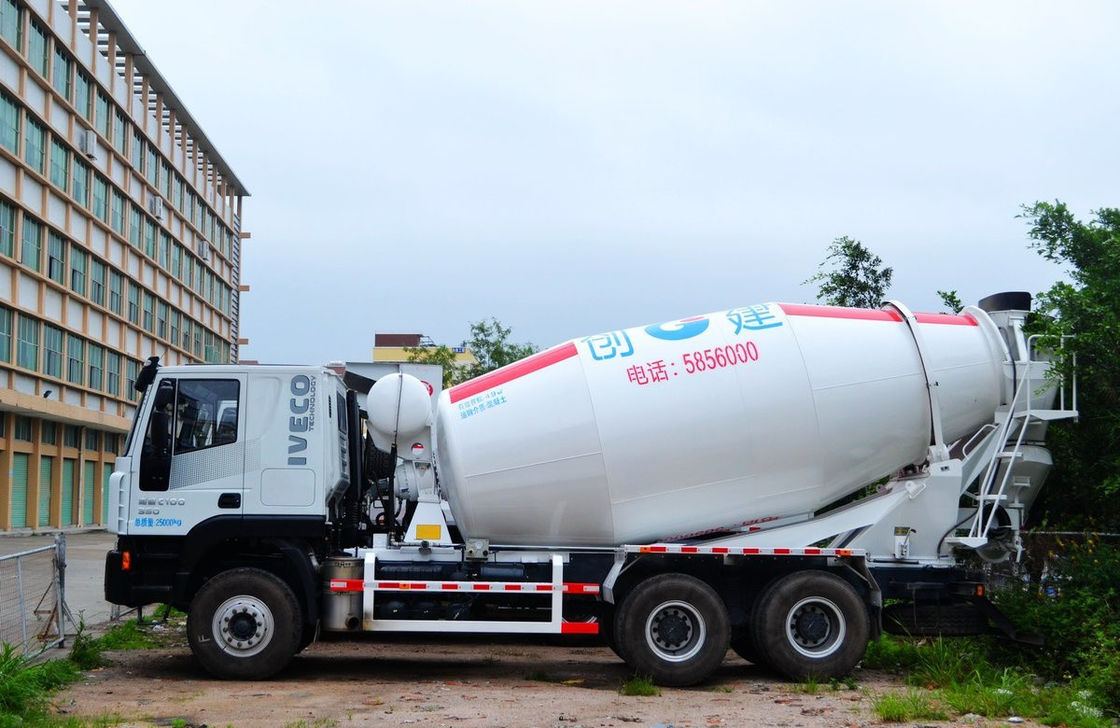 Hongyan 6*4 Small Concrete Mixer Truck 5 Cubic 10 Tires Left Hand Drive Euro 4