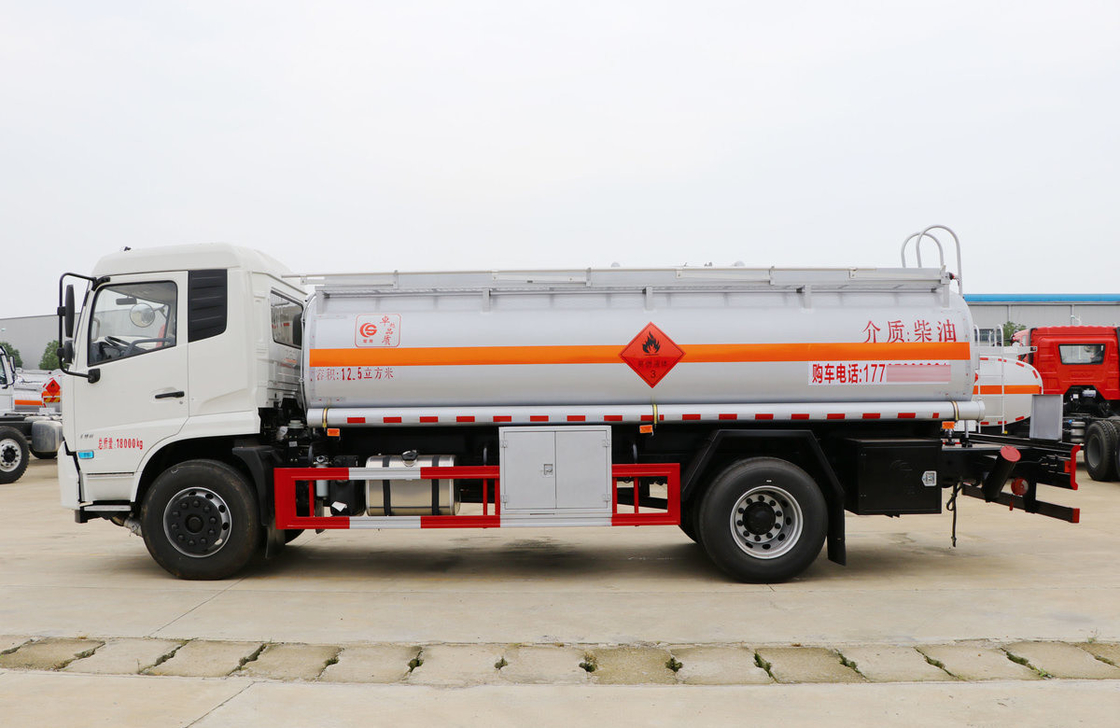 Donfeng 4*2 Used Oil Collection Tanks Euro 5 Aluminum Alloy Tanker 12.5 Cubic