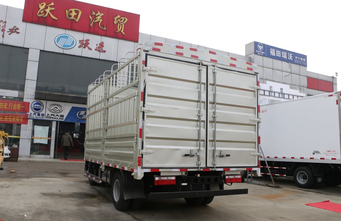 Used Faw Cargo Truck Champagne Color 4*2 Fence Lorry Truck 4 Meters Box Flat Cabin