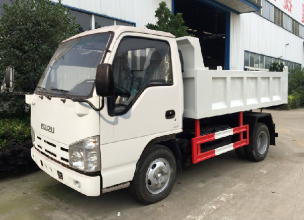 Used 3t Tipper Truck ISUZU 4*2 Small Dumper Euro 4 Multi Leaf Springs 5 Speed Gear