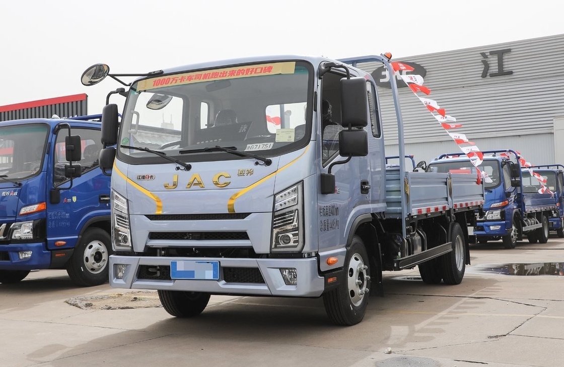 Box Cargo Truck JAC 4*2 Light Lorry Truck Flat Bed 6 Wheels Single Axle 4 Meters Long Box