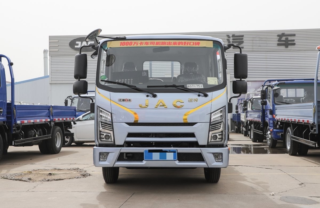 Box Cargo Truck JAC 4*2 Light Lorry Truck Flat Bed 6 Wheels Single Axle 4 Meters Long Box