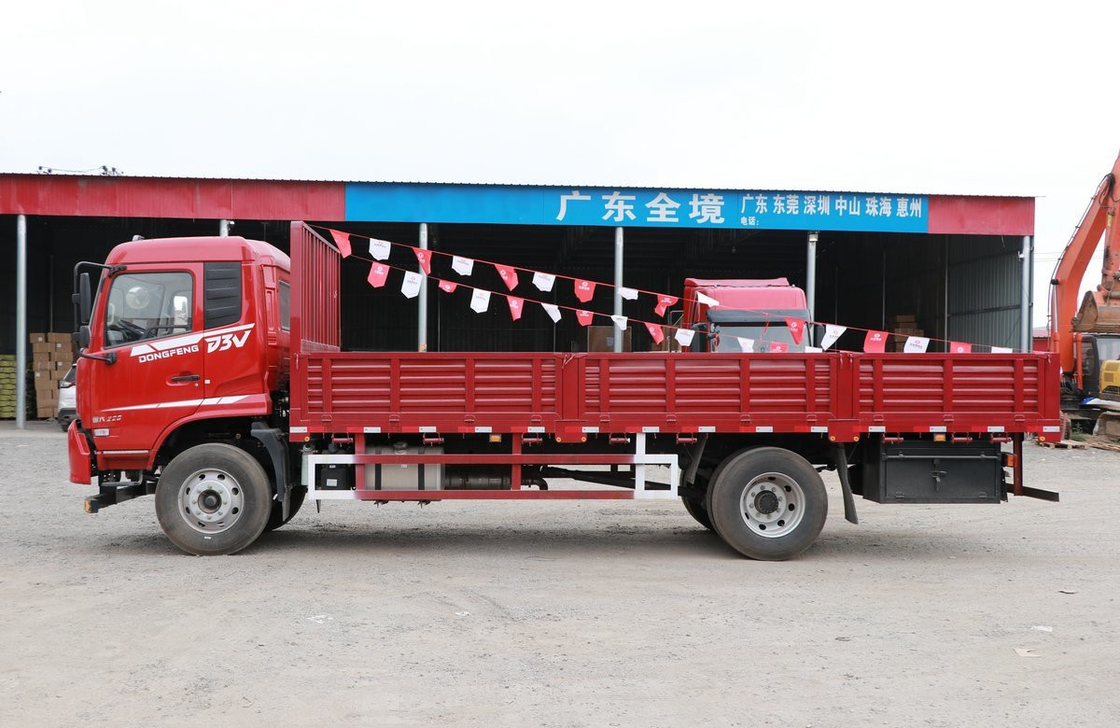 12 Tons Cargo Truck China Brand Donfeng 4*2 Lorry Flat Truck Doble Rear Tires Left Hand Drive