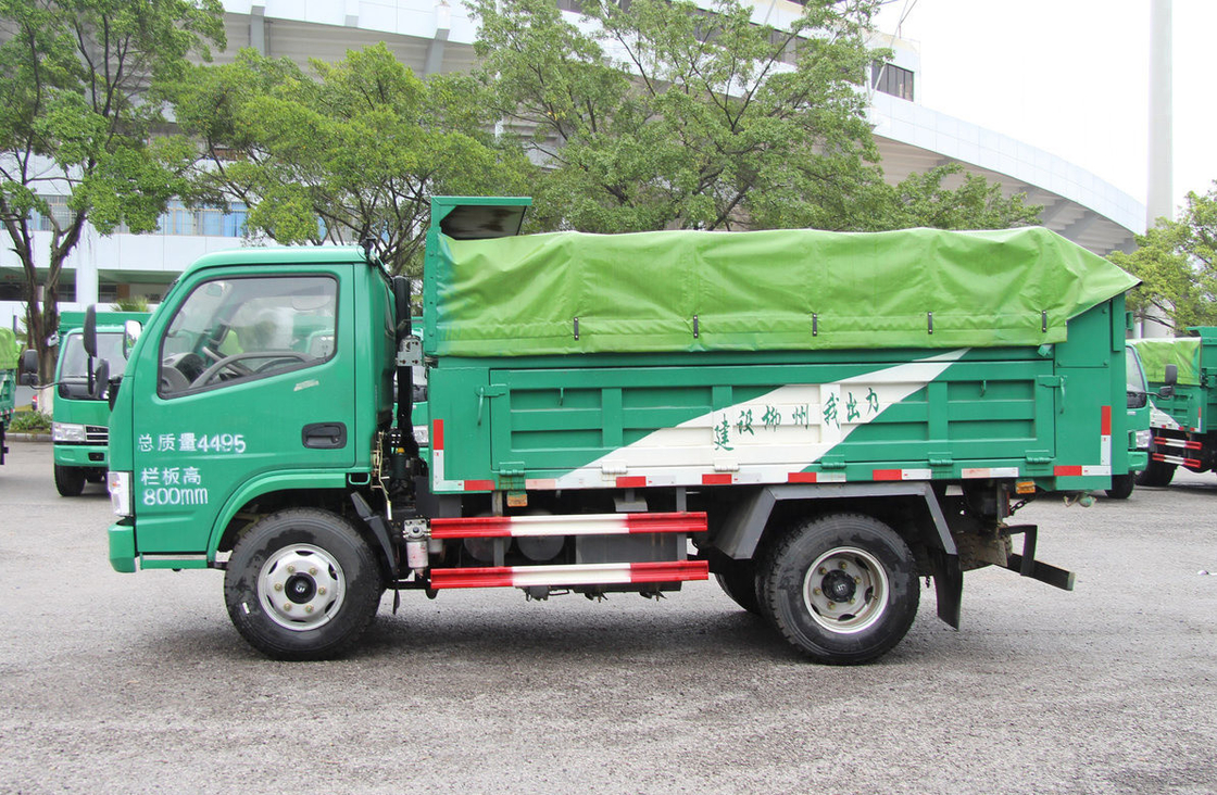 Tipper Used Truck 4*2 Dongfeng Small Dump Truck Green Color Single Row Cabin Manual