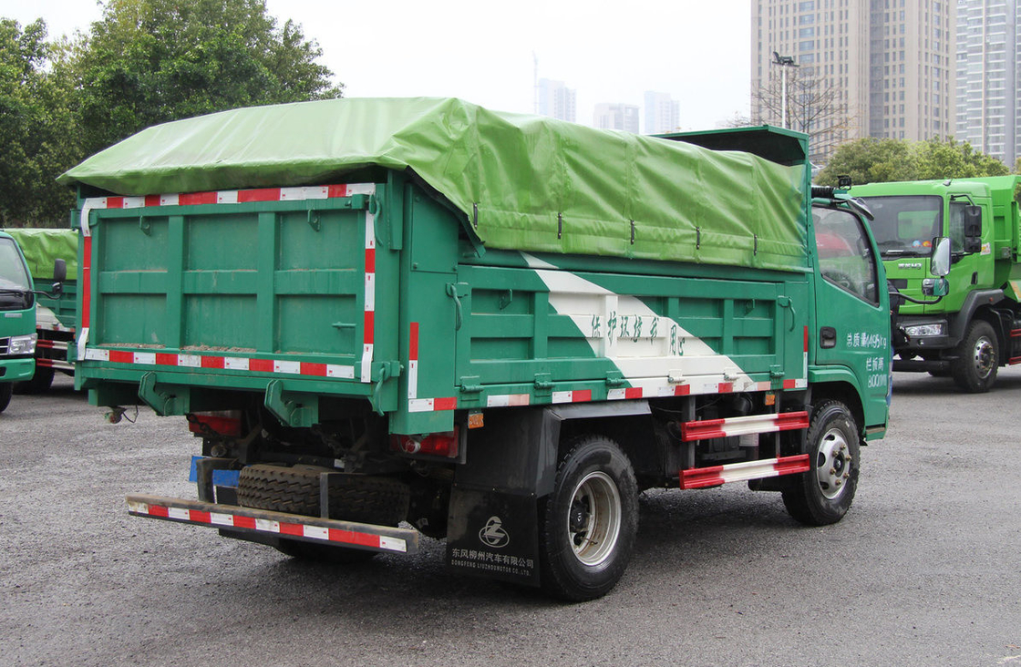 Tipper Used Truck 4*2 Dongfeng Small Dump Truck Green Color Single Row Cabin Manual