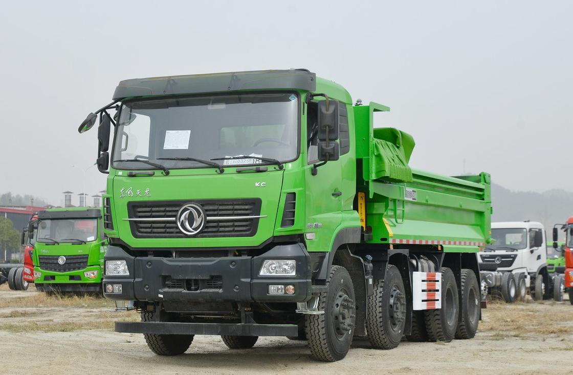 Used Donfeng Tipper Truck Tianlong Cabin 8*4 Heavy Duty 350hp Dump Truck 5.6 Meters Box