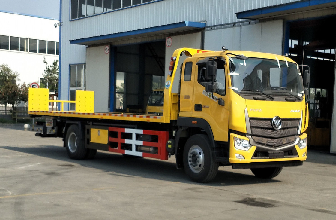 7 Ton Wrecker Truck Foton Cummins Engine 210hp Flat Bed 4*2 Drive Mode 10.5 Meters Long