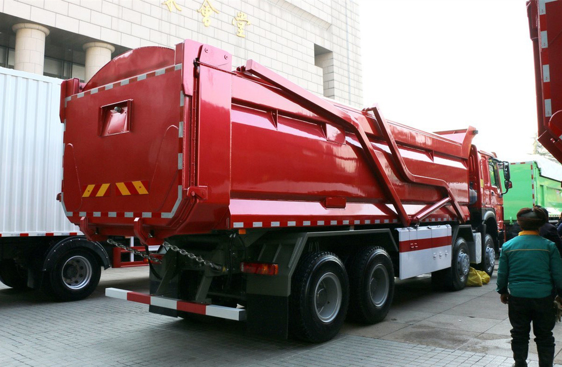 Used Tipper Dump Truck 8×4 Drive Mode 12 Tires Transport Composite HW76 Cabin Flat Roof
