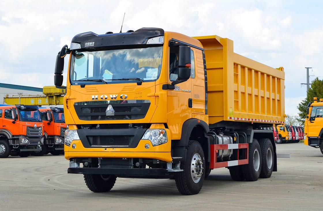 Used 10 Tires Tipper Truck 6.3 Meters Box 400hp Howo TX7 Front Lifting 12-Speed Manual