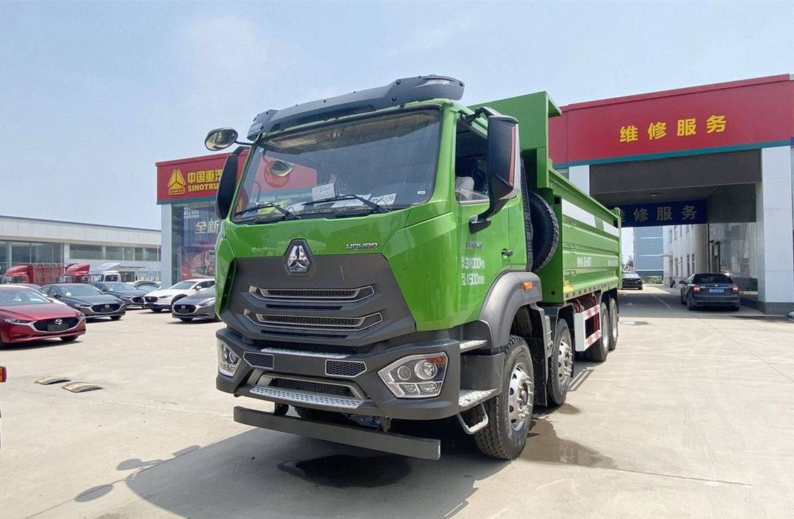 Howo 8x4 Dump Truck 340hp Urban Construction Waste Transportation 12 Wheels Leaf Spring