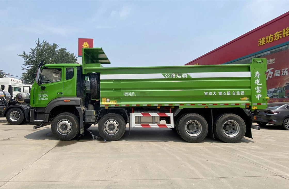 Howo 8x4 Dump Truck 340hp Urban Construction Waste Transportation 12 Wheels Leaf Spring