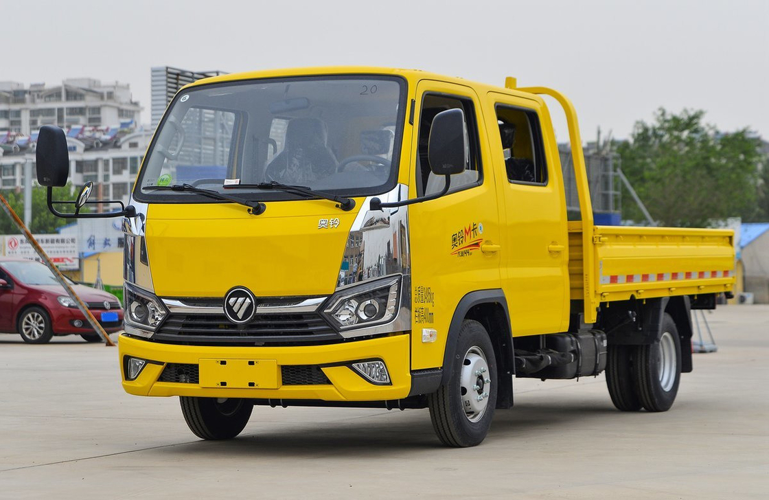 Truck Bed Box Foton Small Lorry Truck Double Row 5 Seats Cabin Gasoline Engine 6 Tirs LHD