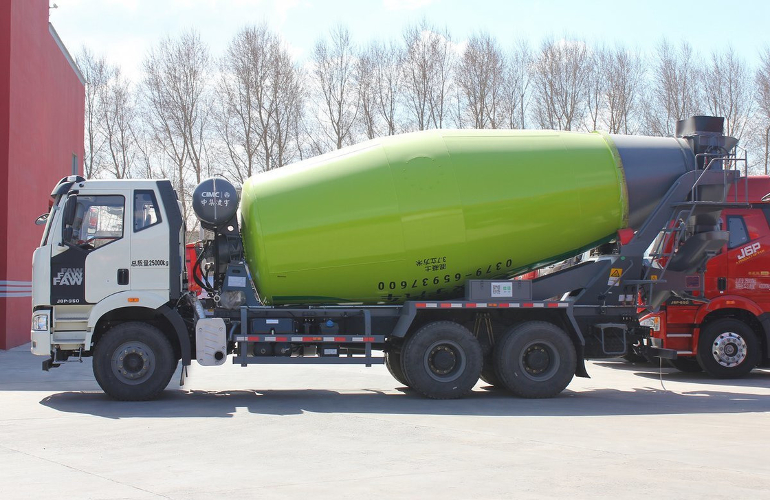 Concrete Mixer Truck Old FAW Cement Mixer 6*4 With 10 Wheels 5 Cubic Tanker Double Axle
