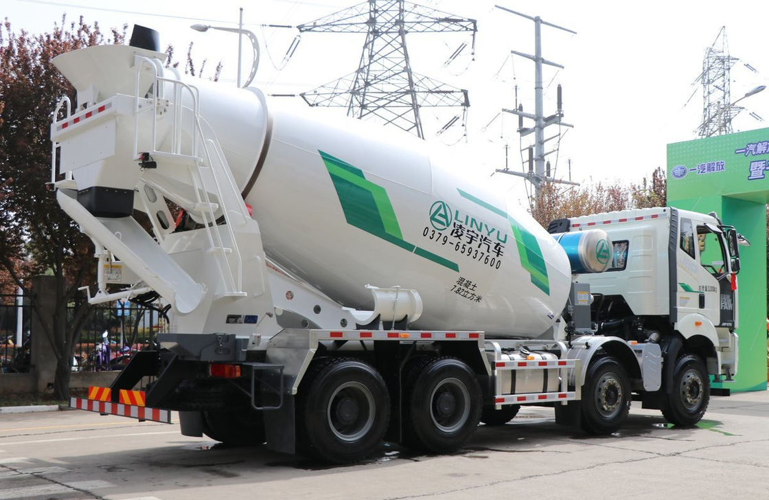 Concrete Mixer Truck 12 Wheels 8*4 FAW Mixer 375hp One Sleeper Cabin 8 Cubic Tanker
