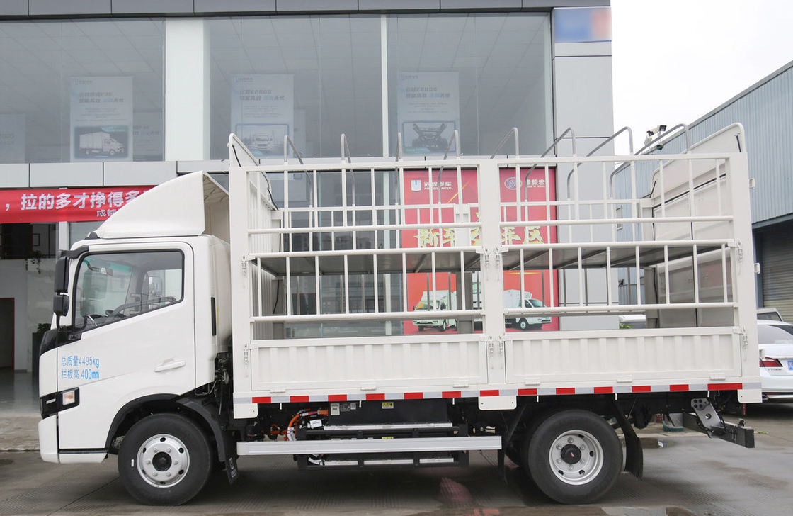 Box Truck Fence Box Light Truck 1.5 Tons Payload Electric Cargo Truck 4*2 Single Cab