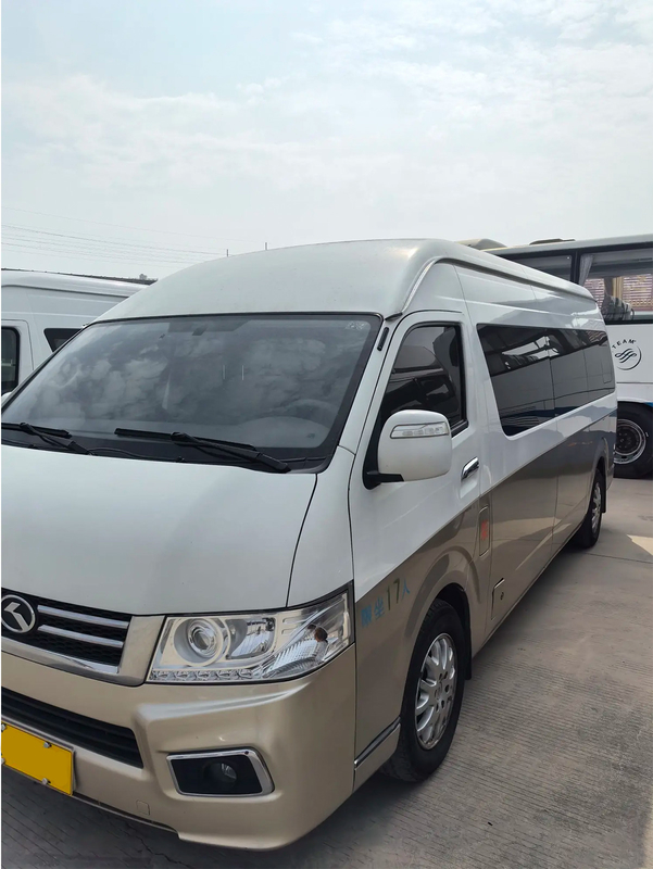 Used Mini Coach 2017 Year 19 Seats Oil Engine External Swinging Door Jinlong Hiace