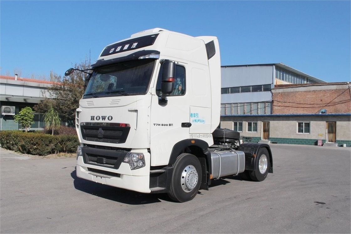 T7H HOWO Heavy Truck, Air Deflector With Air Conditioner , 500HP, 4X2 Single-Axle Tractor