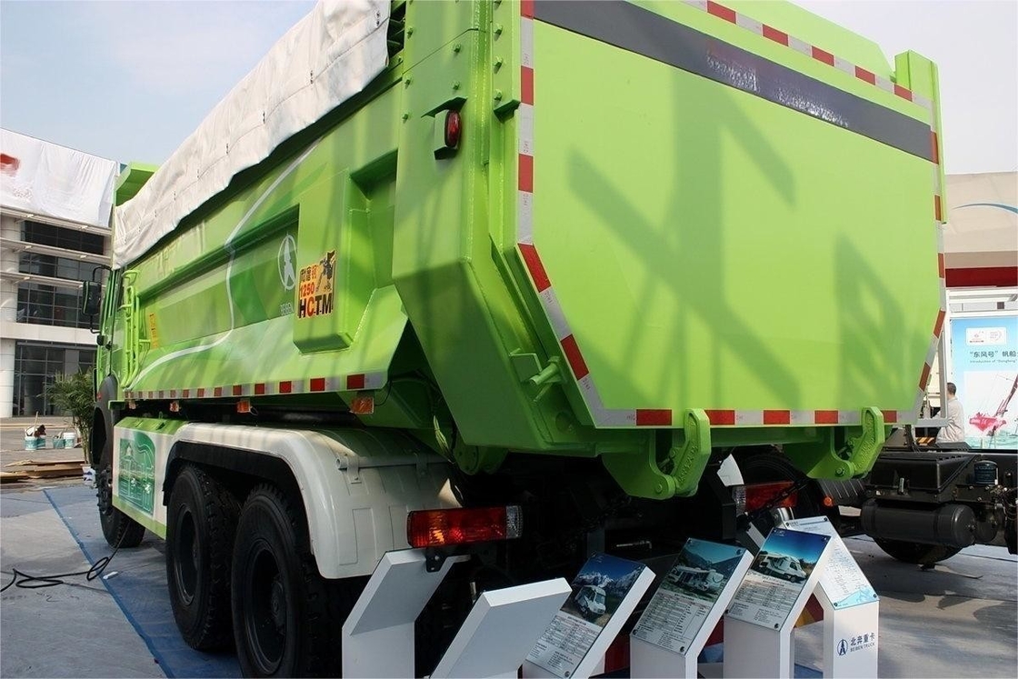 Beiben Heavy Truck 336HP 6X4 5.6m Diesel 12 Gears U-Shaped Muck Truck With Tarpaulin Cover