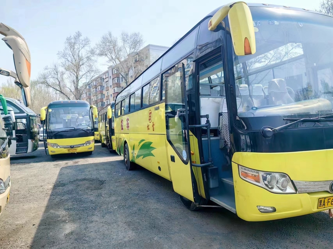 2nd Hand Bus Yutong ZK6107 Coach Bus Original 2+3 Seats Layout 60 Seats Leaf Spring A/C