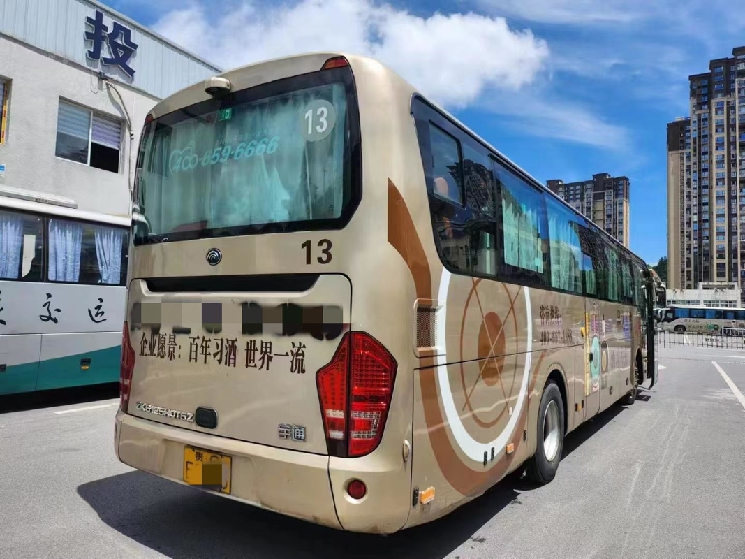 Second Hand Tourist Bus 52 Seats 2020 Year Yutong Shuttle Bus ZK6125 Champagne Color