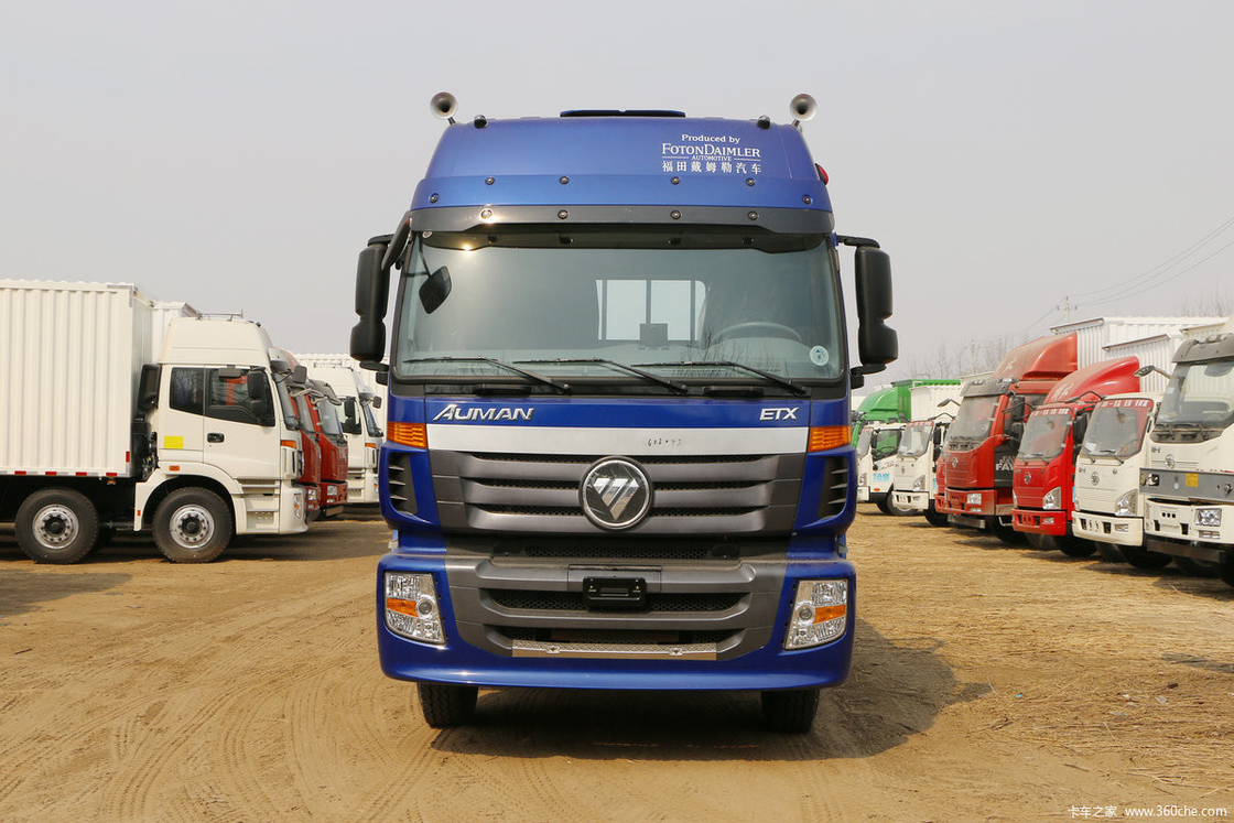 6 Series Heavy Truck Foton Auman Flatbed Truck Diesel 8-Speed 245HP 6X2 9.53m Blue Body