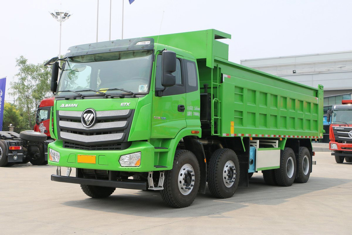 Auman New ETX Dump Truck 400HP 8X4 7.4m 31t Rear Flip U-Shaped Grid Cargo Box Rear Flip EURO 5