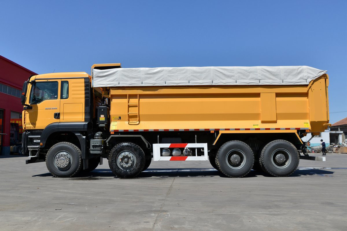 SITRAK Tractor Truck G7W Heavy Truck Diesel 400Hp 8X4 6.8m Yellow Body Rear Dump Sinotruk