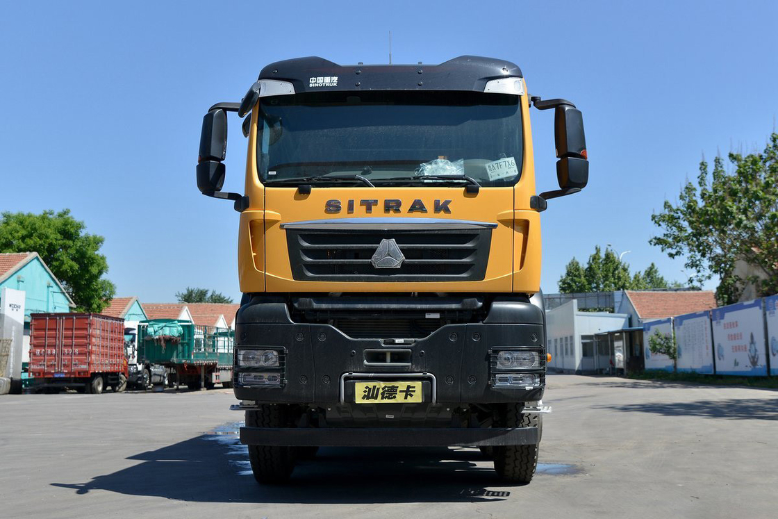 SITRAK Tractor Truck G7W Heavy Truck Diesel 400Hp 8X4 6.8m Yellow Body Rear Dump Sinotruk