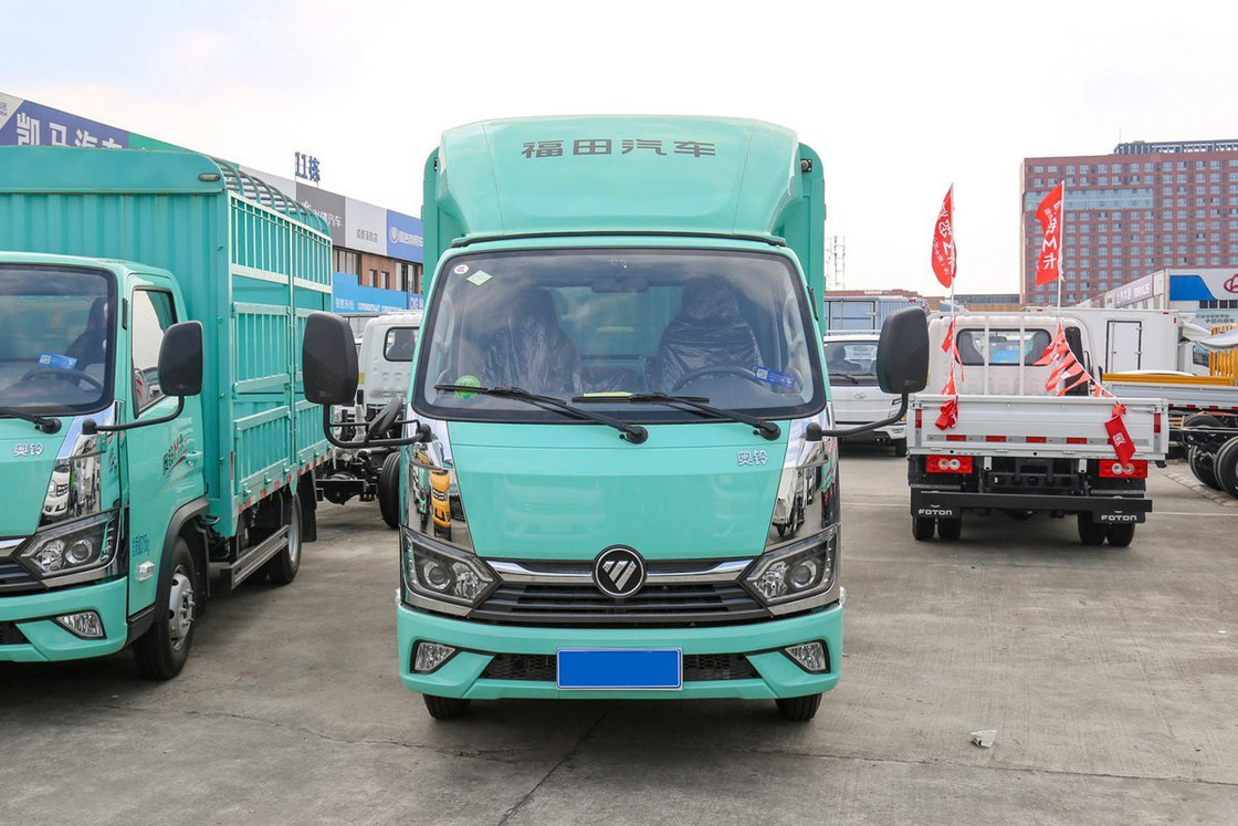Foton Auman Mini Truck 2.0L 127HP CNG 3.815m High Roof Deflector Fence Truck Shock-Absorbing Seats