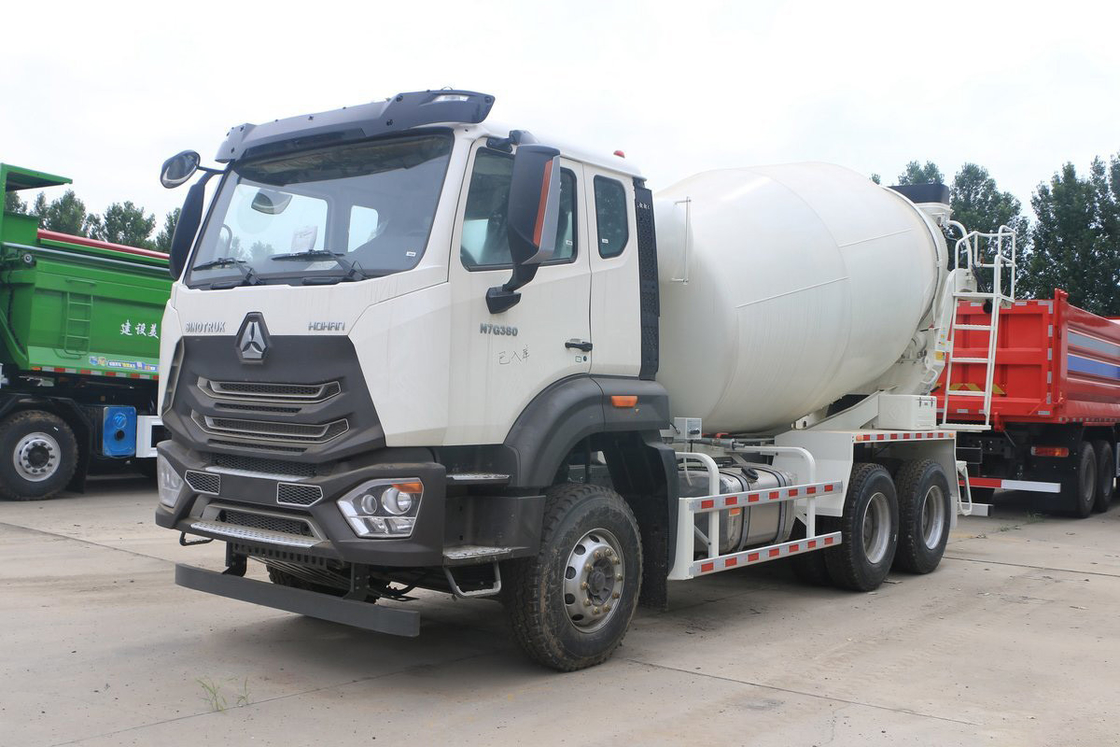 Sinotruk Haohan N7G Flat Top Half Row Seats 380 Horsepower Automatic Air Conditioning 6X4 Concrete Mixer Truck