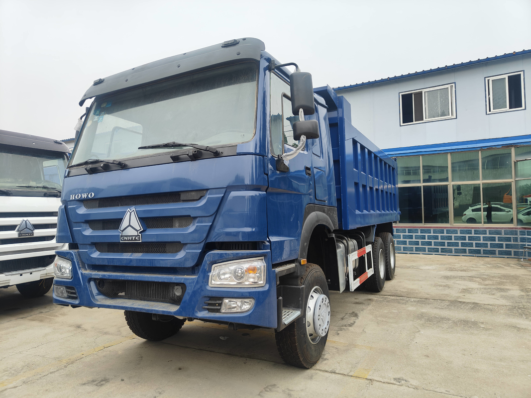 Truck In Africa Howo Dump / Tipper 6*4 Blue Color 10 Wheels With High Refubished New Bucket