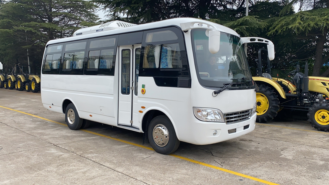 Coaster Mini Bus Yuchai Engine Mudan MD6668 25 Seats 2+2 Seats Layout New Air Conditioner