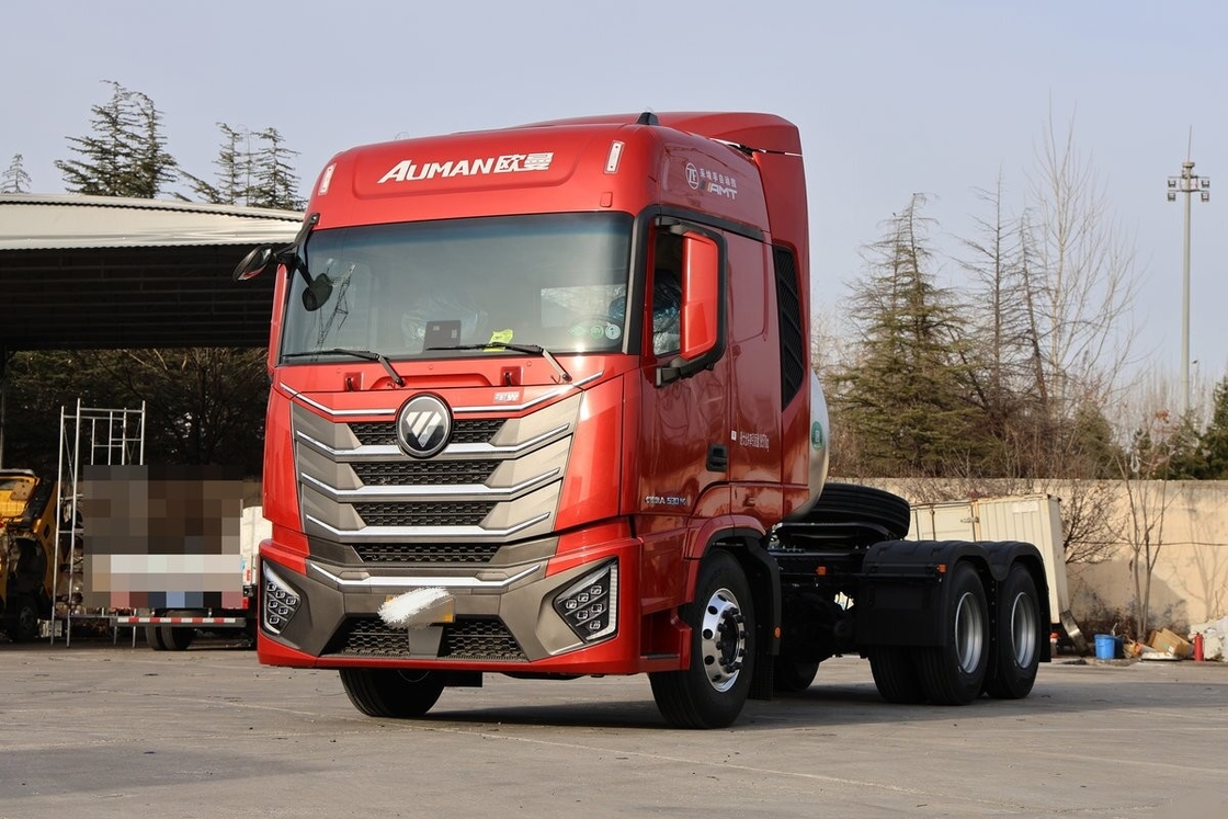 Used Foton Auman 6X4 Tractor Truck Head GTL6 10 Tires For Long Distance Transport LNG Engine 530hp
